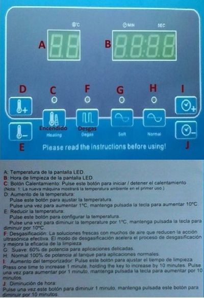 manual aparato ultrasonidos-desgasificaion temperatura